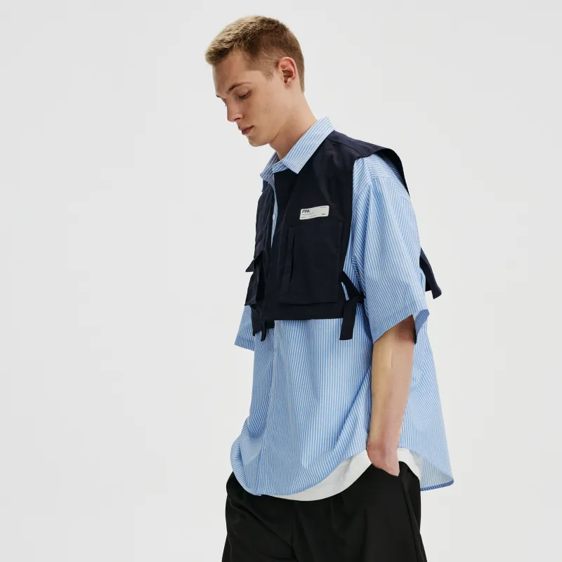 FPA Shirt Unisex Blue White Stripes-4