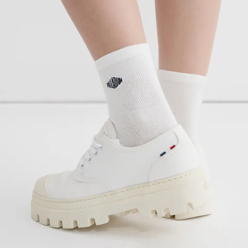 Palladium Pampa Dome Wear Resistant Low Top Canvas Shoes Unisex White-7