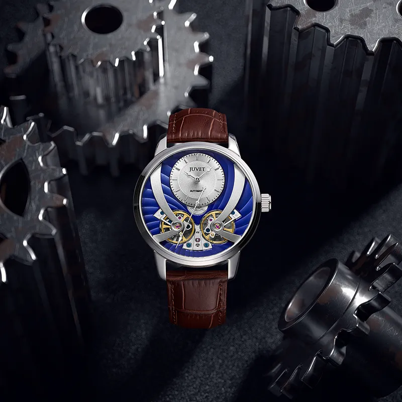 JUVET Navigator Series Automatic Mechanical Movement Men's Watches Watch Black Dial-1