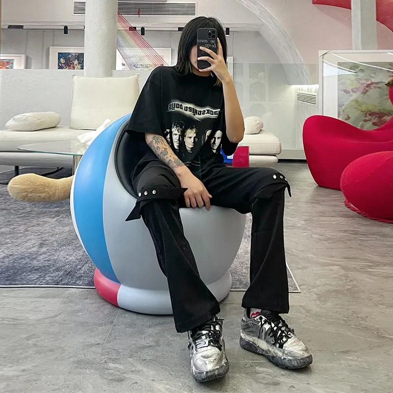 XINYINSU Casual Pants Unisex Black-6