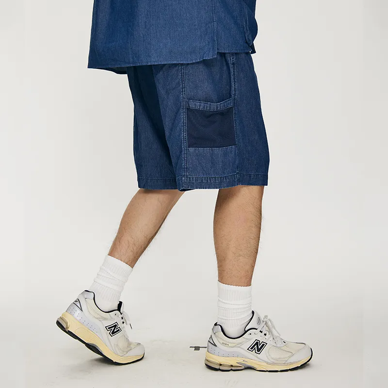 TBALLERBRAND Loose Fit Shorts Unisex Dark Blue-3