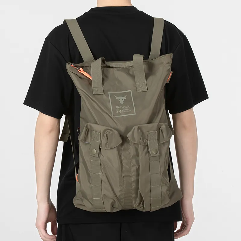 Under Armour Polyester Casual Backpack Regular Unisex Gray Green-3