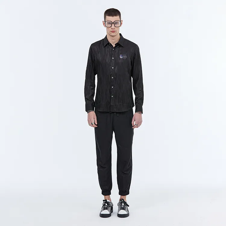 DAVID NAMAN Shirts Men Black-2