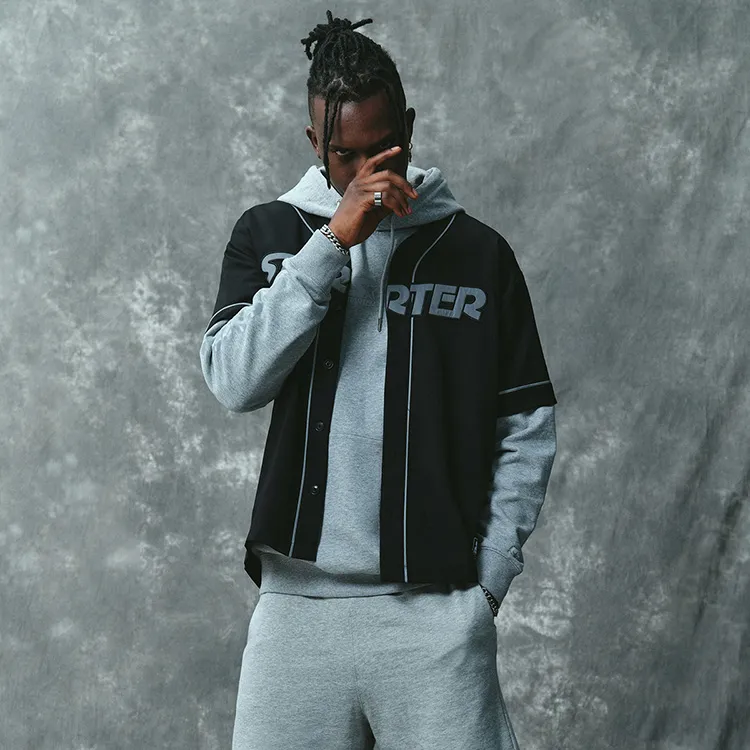 STARTER Baseball Jacket Unisex Black-4