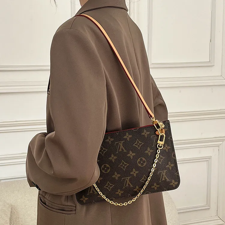 Ingenuity Handmade Cow Leather Shoulder Bag Shoulder Strap Accessories Decoration Chain Bag Strap Women's Beige-2