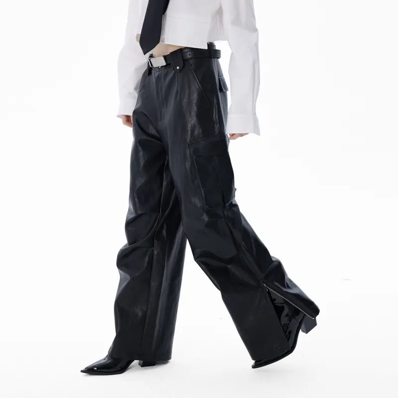 RUNTOTHEFUTURE SS22 Straight Casual Pants Unisex Black-3