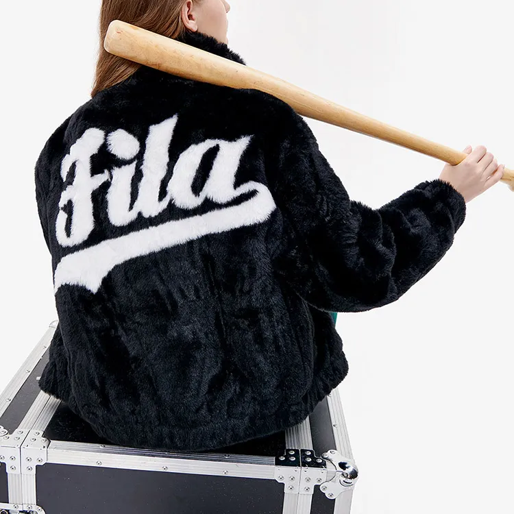 FILA FUSION Velvet Jackets Women's Pitch Black-5