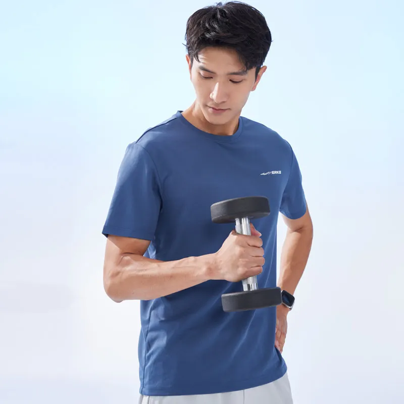 Erke T Shirt Men's Melt Ice Blue-5