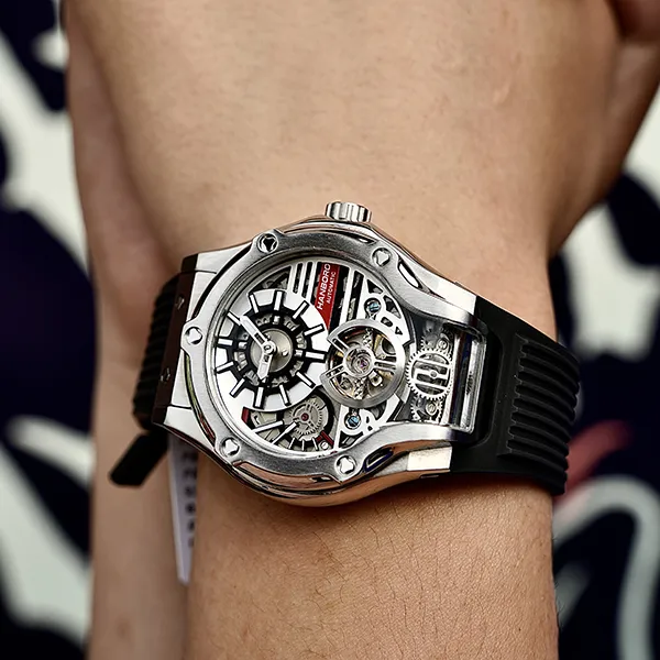 HANBORO Monster Series Automatic Mechanical Movement Watch Men's Watches Cut-Out Dial HBR995-BH-2