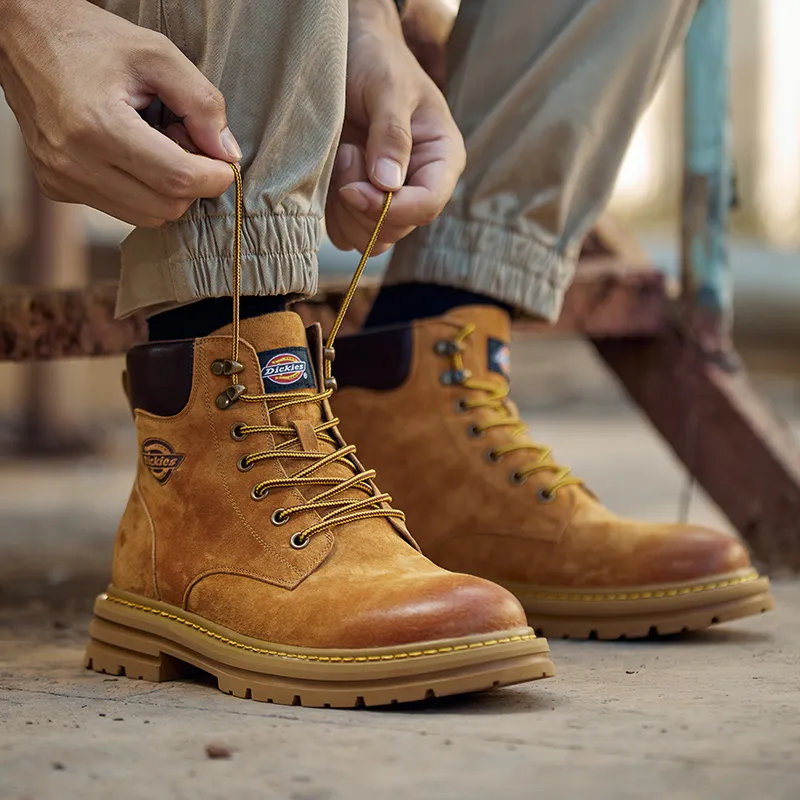 Dickies Warm Wear Resistant Slip Resistant Outdoor Boots Men's Earth Yellow-9