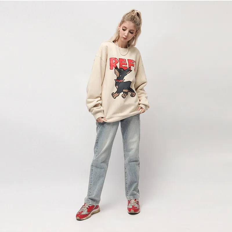 EMPTY REFERENCE Doberman Series Sweatshirt Unisex Ecru-4