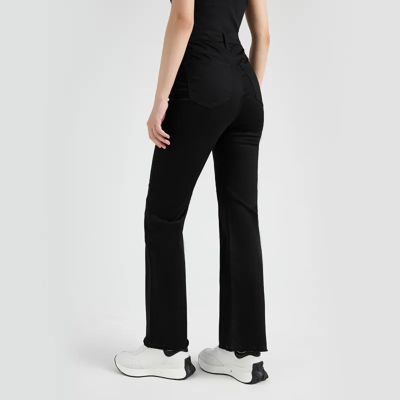 23R+ Flared Pants Jeans Women's Black-6