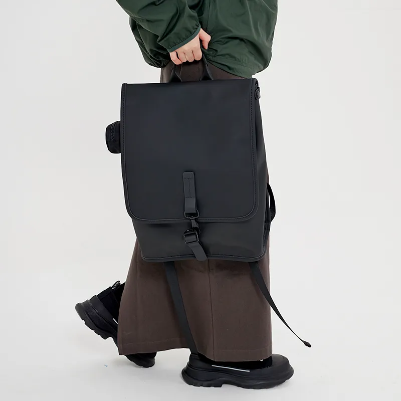 MYEDITION Backpacks PU Black Unisex-10