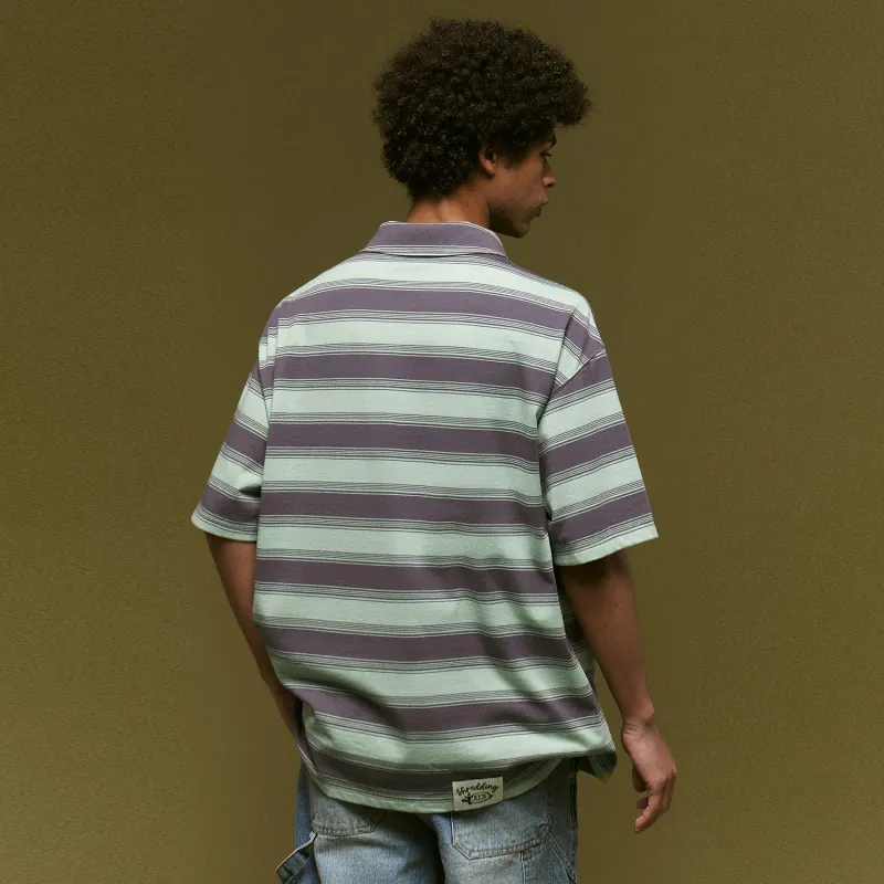 BEASTER Polo Shirts Unisex Purple Gray-5