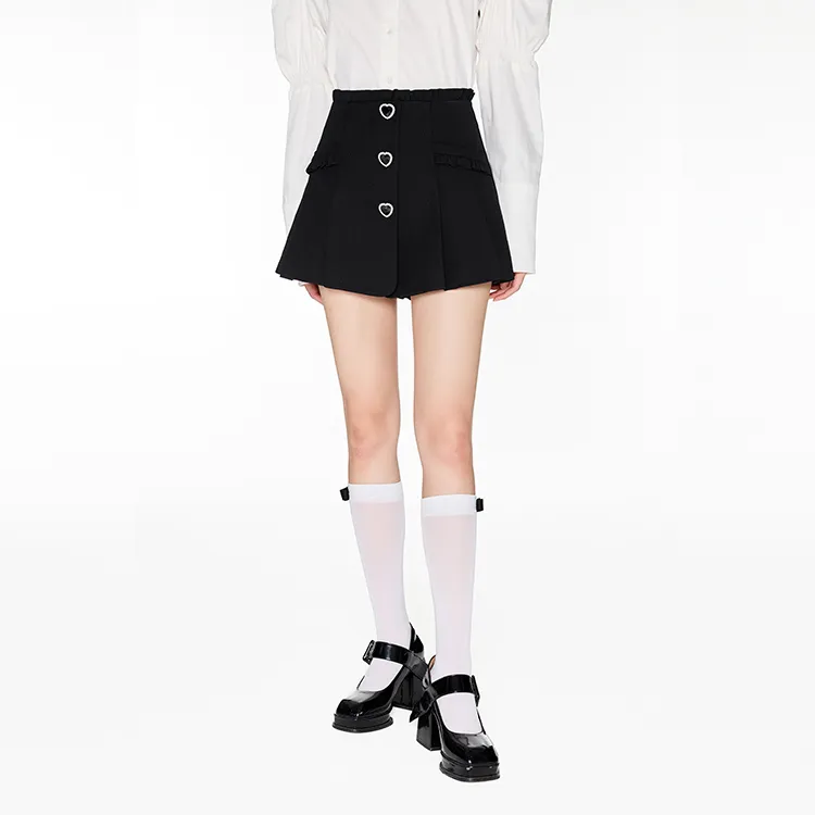 Susan Lazar X ITIB Casual Short Skirts Women's Black-4