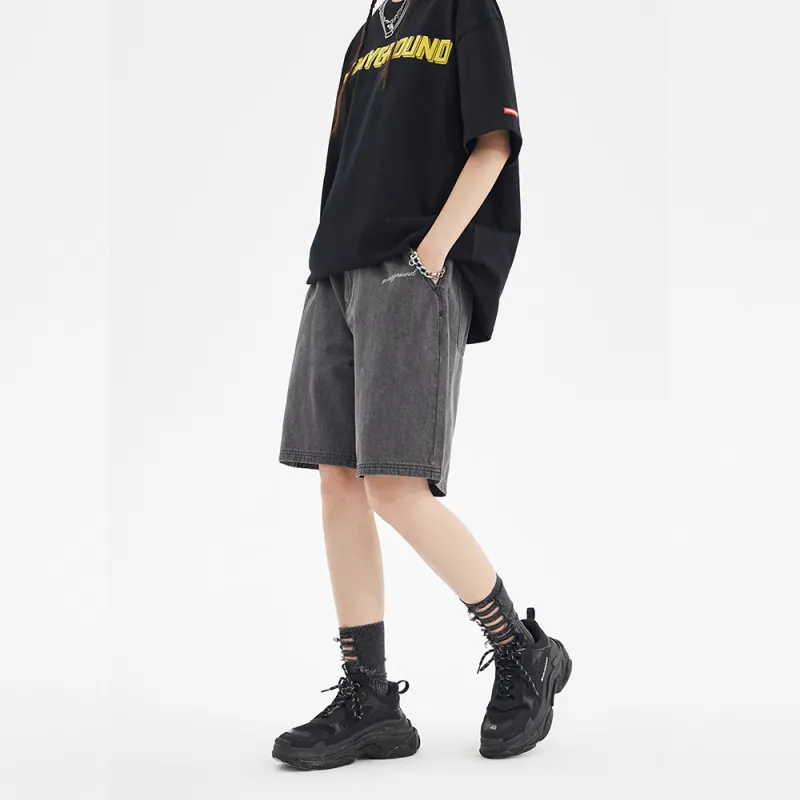 SPRAYGROUND Denim Shorts Unisex Black-4