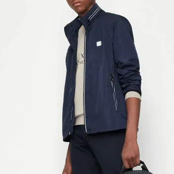 ARMANI EXCHANGE Logo Patch Zipped Jacket