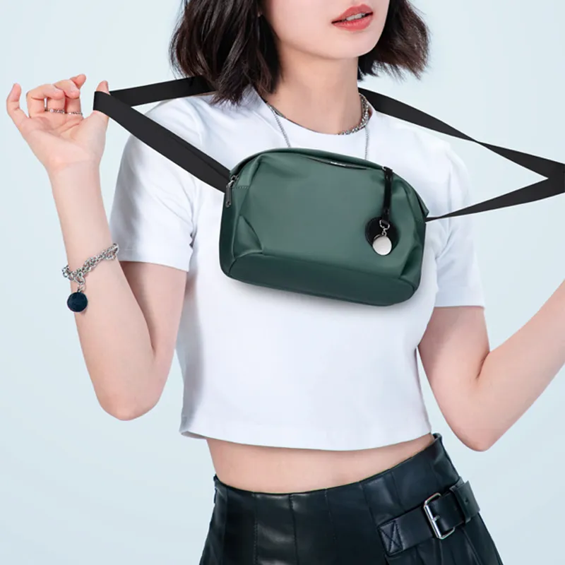GOLF Oxford Fabric Bonded Synthetic Leather Crossbody Bag Small Size Women's Multicolor-6