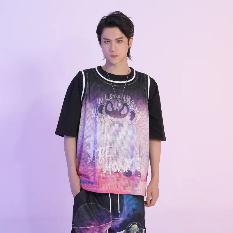FireMonkey Basketball Jerseys Unisex Purple-2