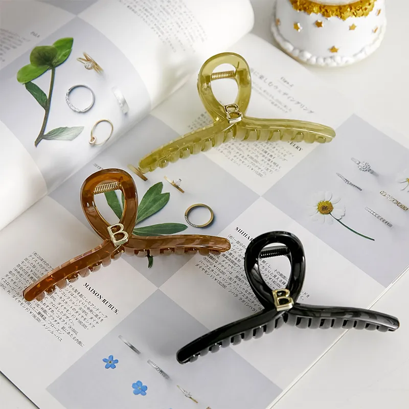 AGOVSKI Resin Hair Clips Women's-5