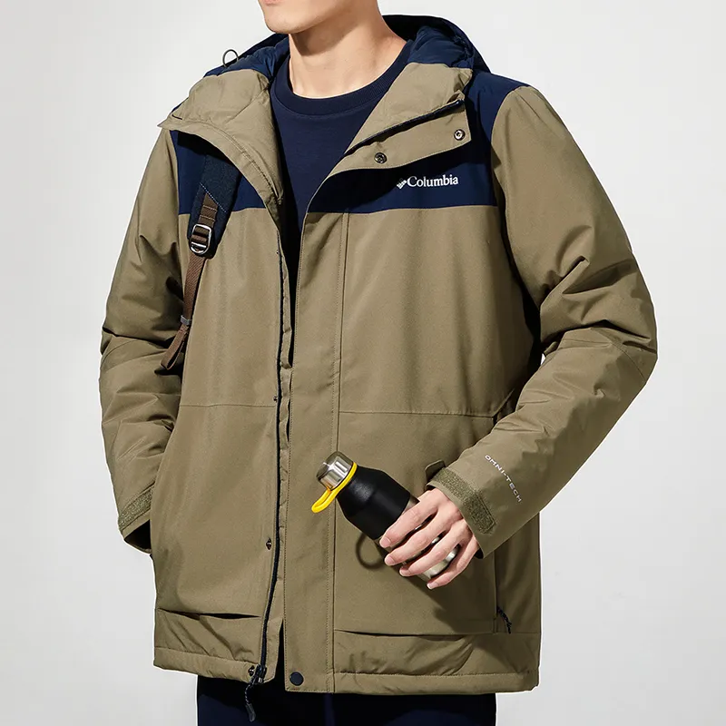 Columbia Puffer Jackets Men Army Green-5