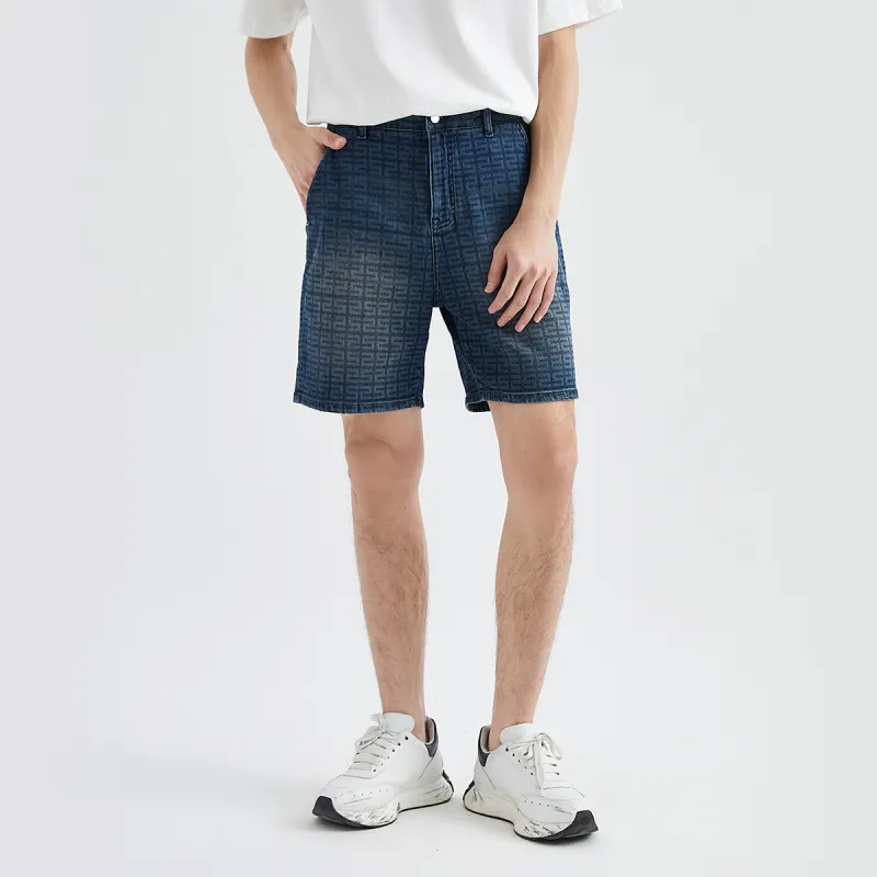 23R+ Denim Shorts Men Blue-2