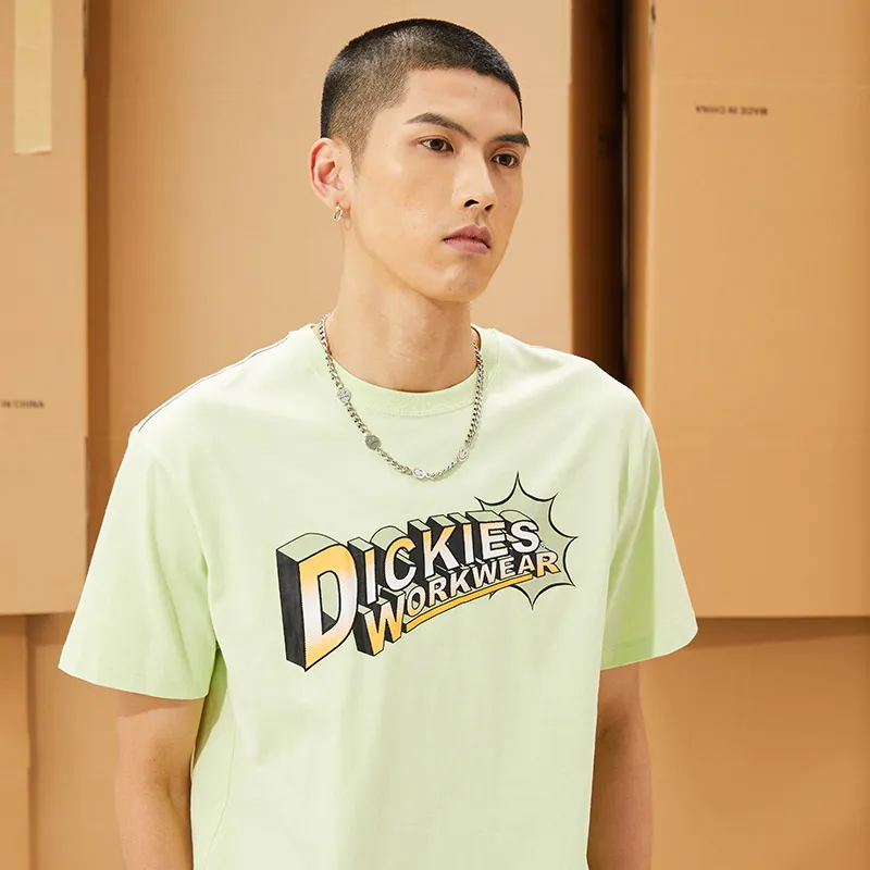 Dickies SS22 T Shirt Unisex Light Yellow Green-6