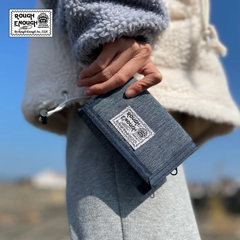 Rough Enough Denim Coin Purses Wallets Unisex Blue-5
