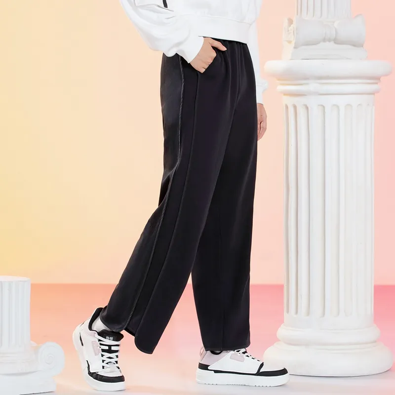 XTEP Straight Thickened And Fleece-Lined Casual Pants Women's-8