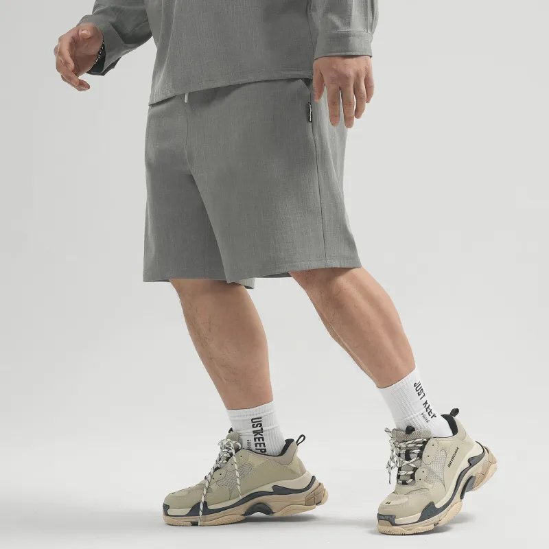 LUJIAMEN Sports Shorts Unisex Gray-4