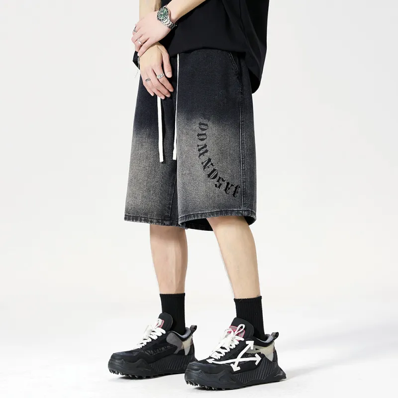JASONWOOD Cowboy On The Run Summer Denim Shorts Unisex-5