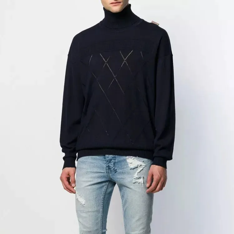 VERSACE SS22 Sweater Men's Dark Blue-1