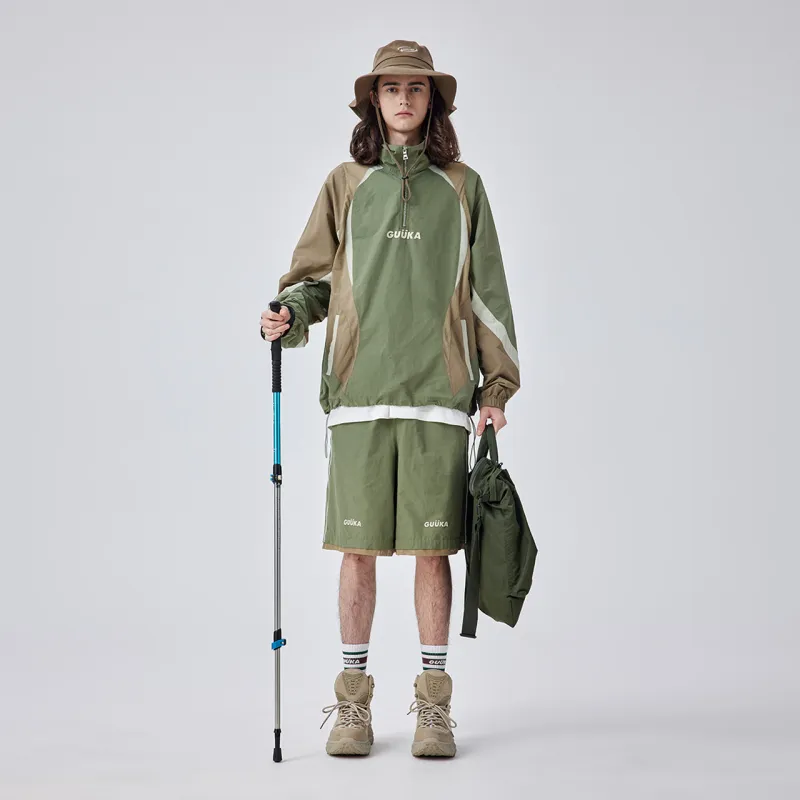 Guuka Casual Shorts Men Army Green-2