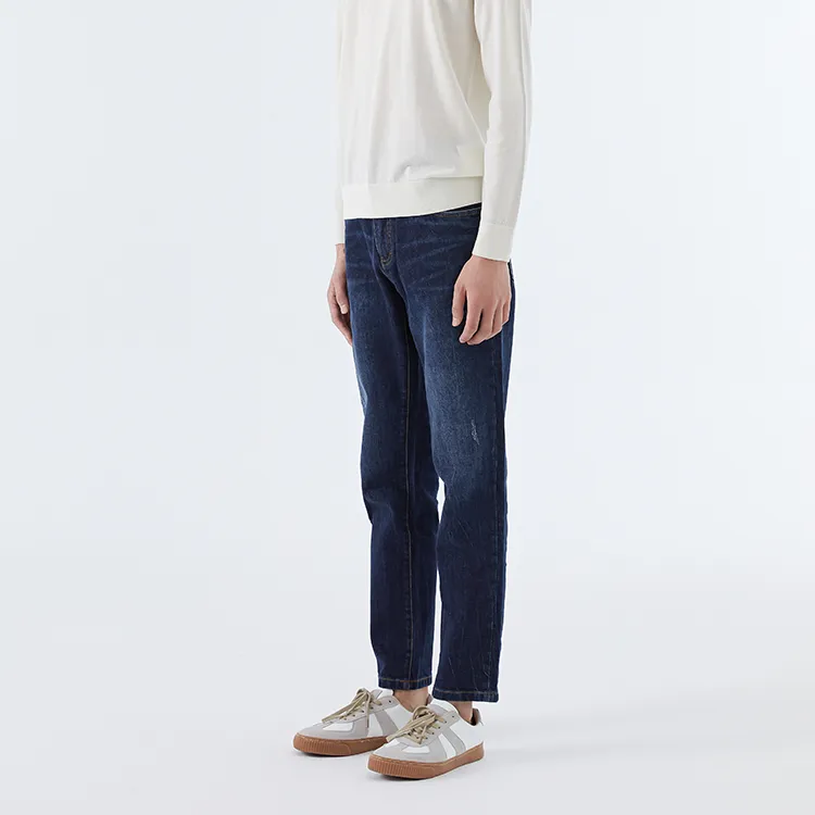 LIU·JO UOMO Ripped Pants Moderate Jeans Men's Denim Blue-4