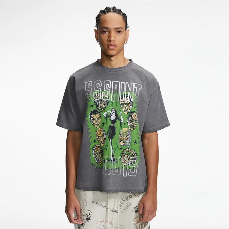 SSSAINT LOUIS T Shirts Unisex Washed Gray-2
