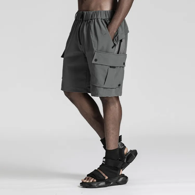 NORVINCY Urban Techwear Badge Cargo Shorts Unisex-9