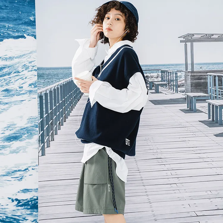 Nautica White Sail Nautica White Sail SS22 Vests Unisex Navy Blue-3