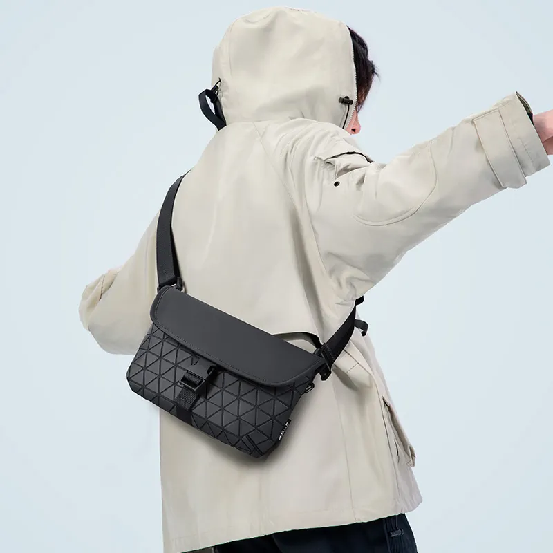 GOLF Fabric Synthetic Leather Crossbody Bags Shoulder Bags Small Size Men's Black-4