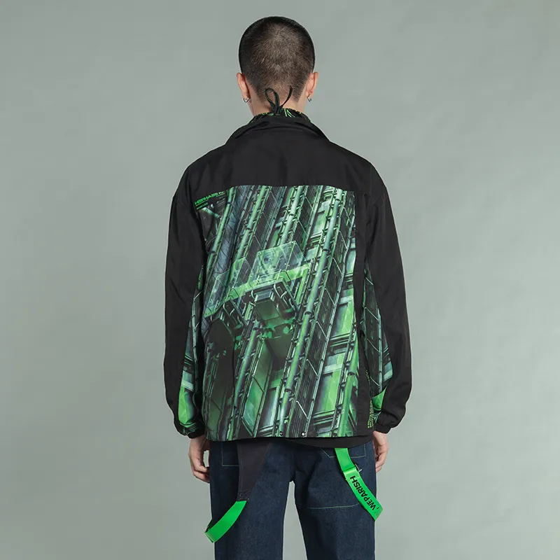RUNNINWHEEL Loose Fit Thin Jacket Unisex Black-4