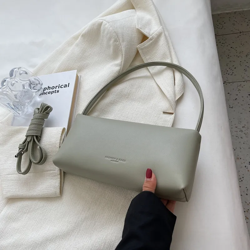 JANE KLAIN PU Handbag, Shoulder Bag, Crossbody Bag Small Size Women's Green/Khaki/Ecru-4