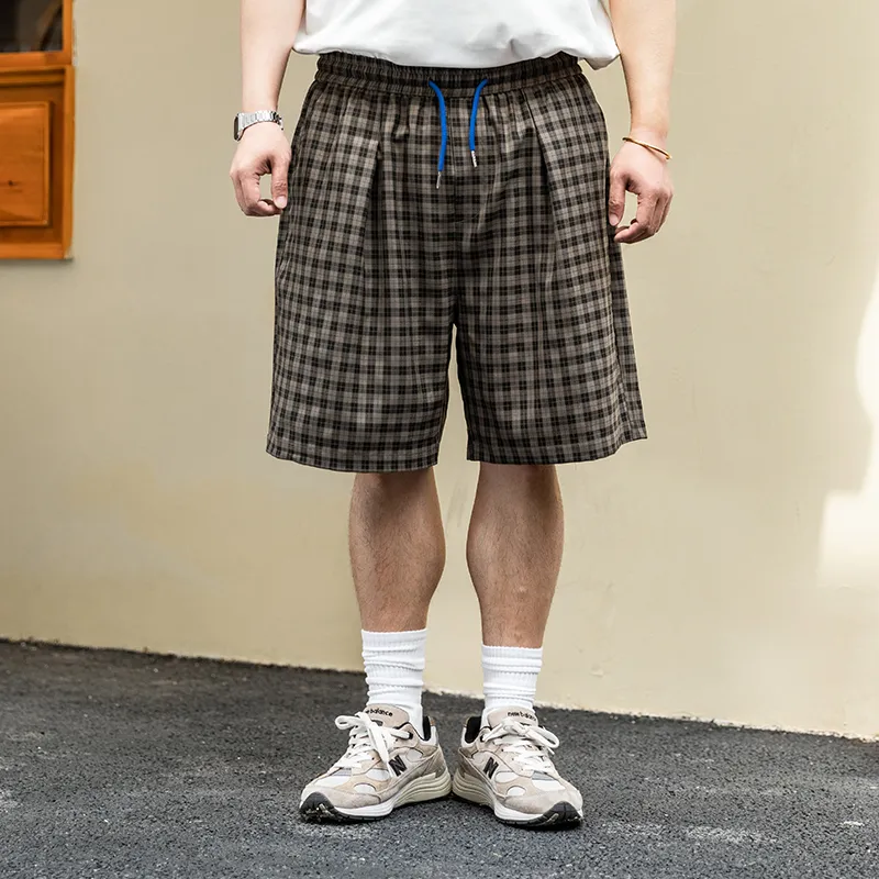 WAYNEXZAVIER Casual Shorts Men Plaid-2