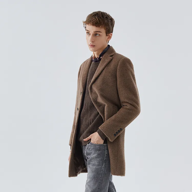 DAVID NAMAN Coats Men Brown-4