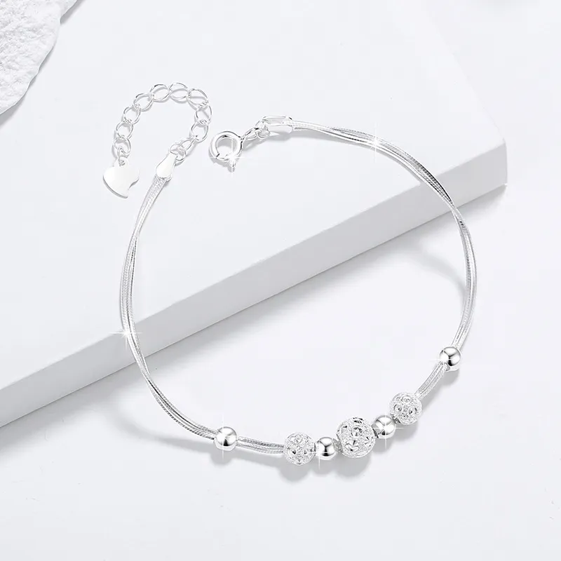 DAISY BEAUTY 999 Fine Silver Pure Silver Bracelets Women's-2