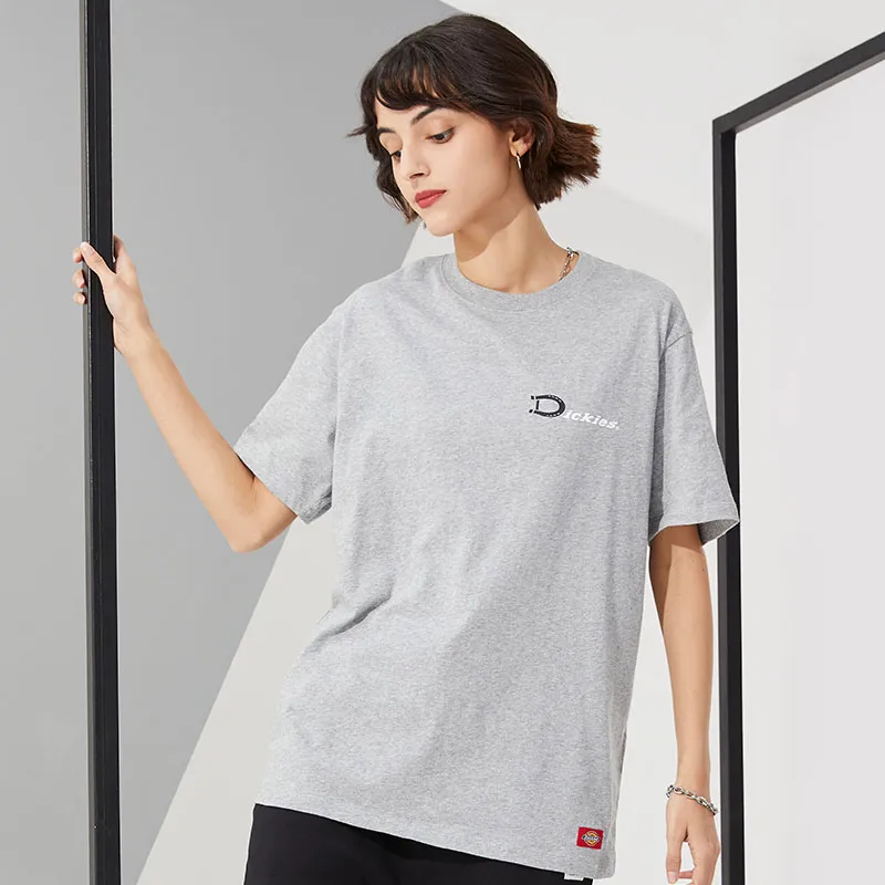 Dickies Straight T Shirt Unisex Medium Feather Gray-4