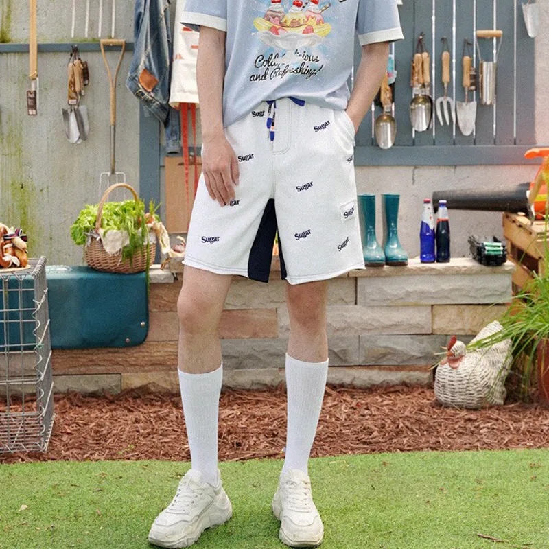 VALLEYOUTH Shorts Unisex Blue White-5