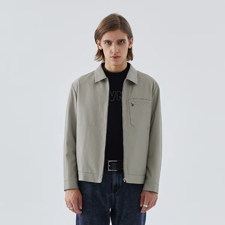 DAVID NAMAN Leather Jackets Men Ecru-2