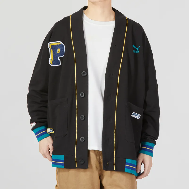 PUMA Team Badge V-neck Jacket Tr Jacket Unisex Black-2
