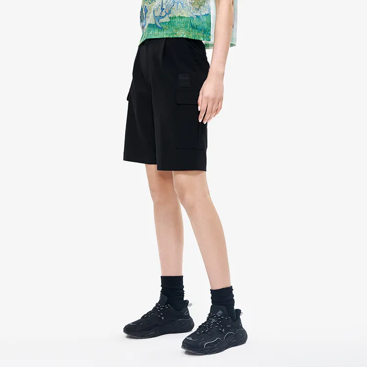 FILA Vincent Van Gogh Casual Shorts Women's Jet Black-4