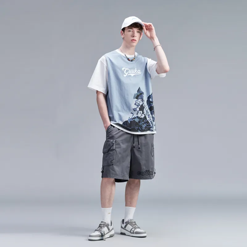 Guuka Casual Shorts Men Dark Gray-3
