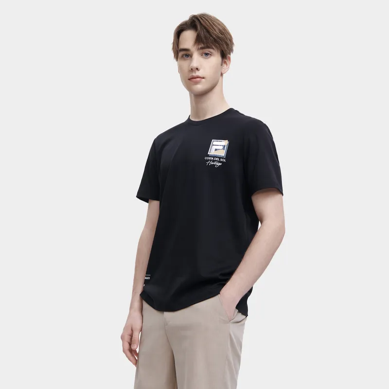 FILA T Shirts Men Jet Black-4